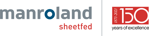 manroland 150 year logo combined